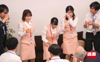 【エロ優良物件】 [ 1nhdtb00884 ] ベロ酔い懇親会乱交 学生気分が抜けない女子事務員3名×男子社員4名 社内露出でテンションが上がり中出しを許してしまう問題映像